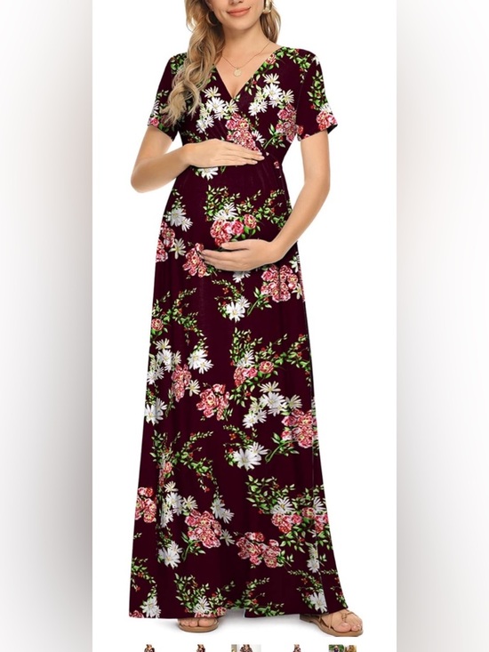 Xpenyo Dresses & Skirts - Xpenyo Maternity Maxi Dress Women Casual Wrap Long Baby Shower Pregnancy Dresses